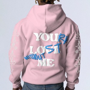 Sudadera con Capucha para Hombre, Estilo Urbano, con Estampado Puff, de Algodón Suave y Grueso, Informal y a la Moda - Product Image 2