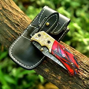 มีดพับคลาสสิก ด้ามไม้ พร้อมใบมีดขัดเงา สำหรับการใช้งานในชีวิตประจำวันแบบดั้งเดิม มีดพับ - Product Image 4