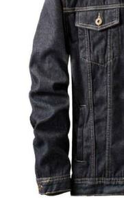 Chaqueta de Mezclilla para Hombre de Alta Calidad, 100% Algodón, Transpirable, Estilo Vintage, Casual de Invierno, con Lavado Ácido y Bordado - Product Image 4