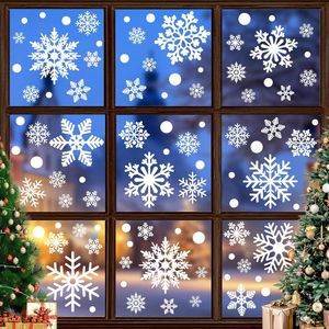 116 pegatinas de copos de nieve de Navidad de doble cara, 9 hojas de pegatinas decorativas para ventanas de Navidad - Product Image 1