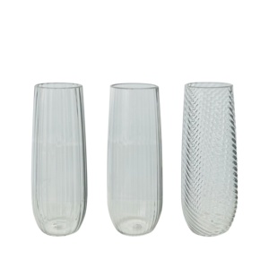 Flûtes à champagne sans pied en plastique côtelé de haute qualité pour restaurant et fête - Product Image 5
