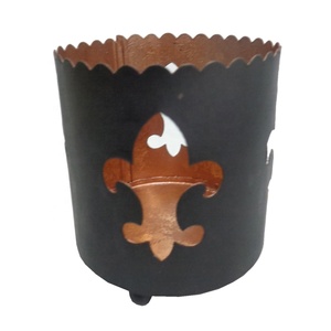 Vente chaude Petite Taille Décoration De Noël Marbre Fini Fer Votive Titulaire Bougie Navires À La Main En Métal Illustration - Product Image 1
