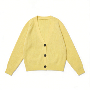 Nouveau cardigan en tricot décontracté pour femmes, col en V, manches longues, boutonné, en acrylique - Product Image 4