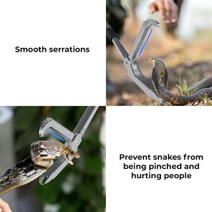 Heavy Duty Professional Snake <b>Grabber</b> Tongs Collapsible Catcher Stick Reptile Handling <b>Tool</b> Safe Rattlesnake Removal Equipment - Product Image 6