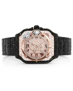 Reloj de Lujo Personalizado con Moissanita para Hombre, Reloj de Pulsera de Cuarzo de Acero Inoxidable con Diamantes - Product Image 2