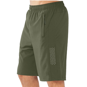 Shorts Bermuda pour homme bleu marine à séchage rapide avec poche latérale et détail à pois orange, vêtements de sport décontractés, taille élastique, 300 GSM - Product Image 2