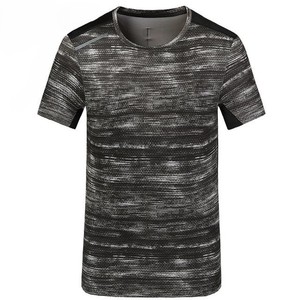 Camiseta de Manga Corta con Cuello Redondo y Estampado de Camuflaje para Hombre, de Secado Rápido, Tejido de Poliéster, Corte Regular Informal, Diseño Estampado, OEM ODM - Product Image 3