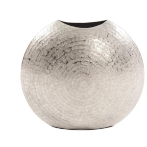 Vase à fleurs en aluminium fait main, design côtier unique, plaqué argent, pour décoration de mariage et de maison, produit le plus recherché, nouveauté - Product Image 1