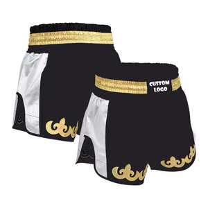 Satin Polyester Fabric Light Weight Muay Thai Shorts Top Quality Jiu Jitsu Kimono Muay Thai Shorts - Product Image 1