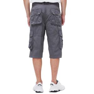 Shorts cargo en coton, coupe décontractée, multi-poches, décoration rivets, style vintage, en vente - Product Image 3