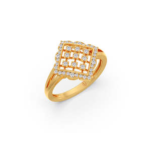 Bague pour femme tendance en or plaqué 18 carats avec diamant de laboratoire taille brillant certifié IGI, bijoux de mariage et de fiançailles Veer Diamond Gj13 - Product Image 1