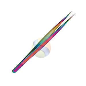 Pince à épiler professionnelle en acier inoxydable de qualité supérieure pour extensions de cils, outil de maquillage de précision, pince à épiler pour extensions de cils de qualité salon - Product Image 2