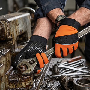 Guantes de Trabajo de Cuero Sintético Amara de Alto Rendimiento, Protección de Manos de Seguridad Industrial, Reforzados para Construcción, Certificados CE - Product Image 6