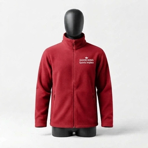Veste polaire personnalisée pour homme, col montant, vêtements de sport d'extérieur, veste polaire zippée pour l'automne - Product Image 1