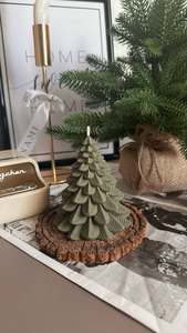 Christmas Tree Scented <b>Candle</b> from Vietnam Soy Wax Handmade for Holiday Decorations Table Displays <b>Gift</b> Giving Home Decor - Product Image 2