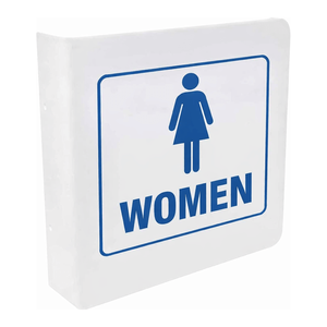 Panneau d'avertissement réfléchissant en polycarbonate durable Brady L pour toilettes et vestiaires - Product Image 1