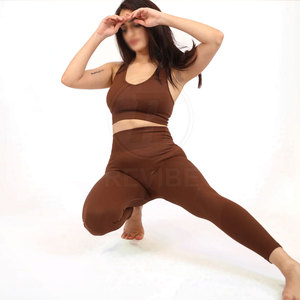 Conjunto de Yoga para Mujer Más Vendido, MOQ Bajo, Tallas Grandes, Colores Personalizables, Logotipo Frontal, Ecológico, Transpirable, 2 Piezas, Venta al por Mayor - Product Image 6