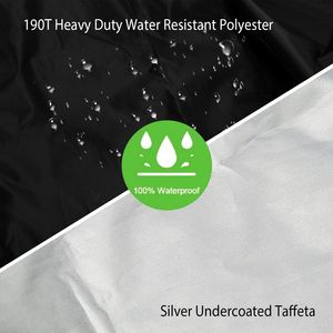 Housse de protection circulaire anti-UV résistante à l'eau pour meubles d'extérieur, pour petites tables et chaises rondes - Product Image 3