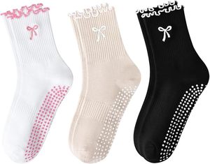 Pilates <b>Socks</b> With <b>Grips</b> for Women Cute Non Slip Crew Gripper Yoga <b>Sock</b>-Grippy Sticky for Hospital/Dance Barre/Workout - Product Image 1