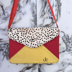 Sac en cuir à motif animalier coloré style western, sac multicolore pour femme, sac bandoulière en cuir recyclé, multi-usages, vente chaude - Product Image 1