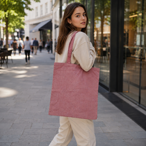Sac fourre-tout en coton recyclé durable mélangé |   Sac de courses réutilisable et écologique pour le bureau, la vente au détail et la promotion - Product Image 2
