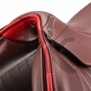 Nueva llegada: Silla de montar inglesa para salto de obstáculos, de cuero genuino con estructura de madera, cómoda y duradera. Productos de equitación inglesa de la India. - Product Image 6