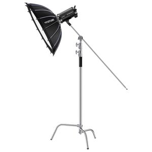 Supporto per Illuminazione Fotografica in Acciaio Inossidabile, Altezza Massima 330 cm, Altezza Regolabile 4,8-9,8 ft, Capacità 44 lb - Product Image 1