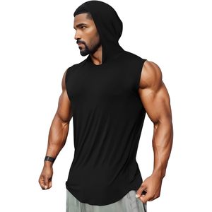 2025 hommes sans manches à capuche vêtements de sport 3D Hip Hop Style entraînement débardeurs pour l'entraînement musculaire Fitness et musculation - Product Image 5