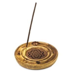 Geometric Wooden Incense Holder Bowl Decorative Incense Stick Burner Ash Catcher <b>Tray</b> For Meditation Yoga Home Decor & Gifting - Product Image 5