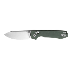 Couteaux avec lame pointue argentée, manche texturé vert, clip de poche, verrouillage sécurisé pour le camping en plein air et l'usage quotidien - Product Image 2