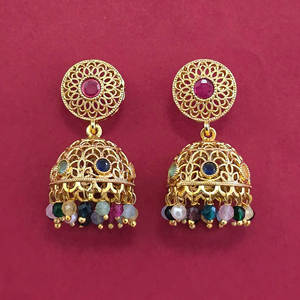 Compre Jhumki Antiguos Hechos a Mano con Baño de Oro, Calidad de Exportación 233092 - Product Image 5