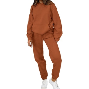 <b>Ladies</b> Loose Fit Hoodie And Sweatpants Tracksuit Set Full Sleeve Casual <b>Jogging</b> Training Wear Autumn Winter Leisurewear - Product Image 1