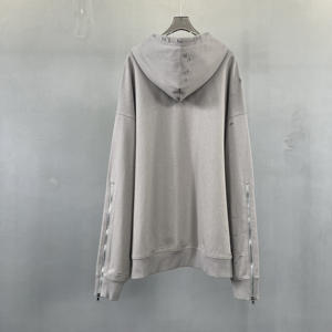 Sudaderas con capucha y sudaderas de alta calidad caja cuadrada peso pesado mangas de lujo cremallera gimnasio hombres sudaderas bordado puff impresión 3D - Product Image 3