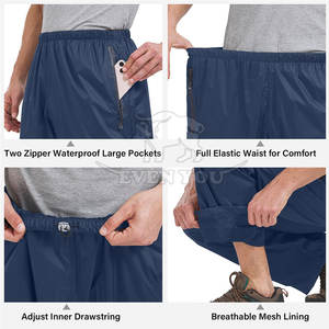 Pantalon coupe-vent respirant pour homme, pantalon de jogging décontracté pour les voyages et les activités de plein air, confortable, durable et léger - Product Image 5