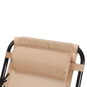 2 sedie lounge da esterno a gravità zero, sedie da spiaggia reclinabili pieghevoli regolabili per patio, modello XH - Product Image 3