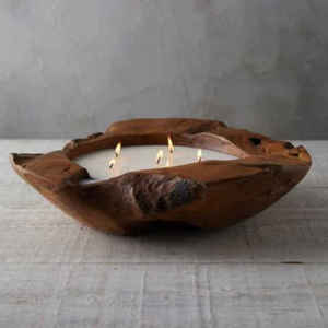 Modern Design Vintage Mango Wood <b>Candle</b> Bowl <b>Dish</b> Customized Size Handpainted Natural Finish Multi-Color Print Made India 100pcs - Product Image 5