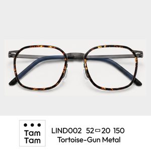 [TamTam] LIND02 Premium Lightweight Flexible TR Rim Optical Glasses <b>Frame</b> with Titanium Temple - Product Image 1