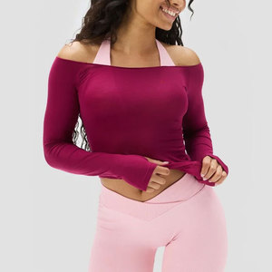 Seamless Breathable Knitted Shoulder Women's <b>Mesh</b> Regular Length Sleeveless Shirt Workout Wear Quick Dry Spandex/Cotton Thumb - Product Image 1