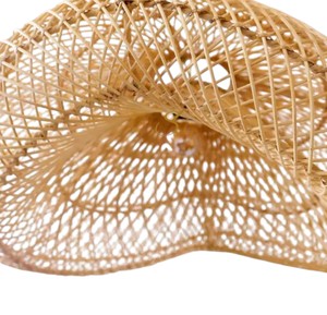 Abat-jour moderne en bambou, suspension torsadée en forme de spirale, couvercle de lampe suspendue en osier pour salle à manger - Product Image 3