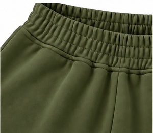 Index Sportswear Women's Olive Green Shorts <b>Skirt</b> <b>Elastic</b> <b>Waist</b> Breathable Pockets Right Leg Logo Sporty Style Knitted Polyester - Product Image 5