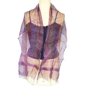 Écharpe en soie indienne à rayures, couvre-chef d'été personnalisé en stock, écharpes en soie légères de qualité supérieure pour femmes à prix abordable - Product Image 3