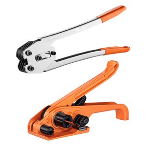 Kit di reggiatura in acciaio e PET con lunghezza di 3280 piedi, 1000 sigilli metallici, tenditore e sigillatrice per pallet (confezione da 1000) - Product Image 5