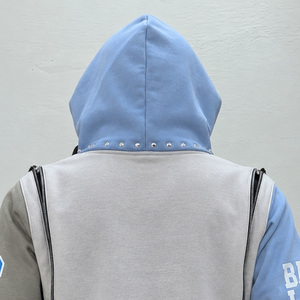 Customizable 3D Embroidered Heavyweight 100% Cotton Eco-Friendly Loose Fit ODM <b>Y2K</b> <b>Zip</b>-<b>Up</b> Oversized <b>Hoodie</b> Pocket Print Men - Product Image 6