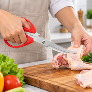 Ciseaux à Aliments Multifonctionnels JM336 de 10 Pouces, Lame Courbée en Acier Inoxydable, Ciseaux de Cuisine Robustes pour Chef et Usage Domestique - Product Image 1