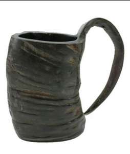 Mug en corne Viking classique moderne, écologique, fait main, durable, sculpté, artisanat naturel, décorations historiques pour la boisson, cosplay - Product Image 1