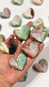 Unicorn Jasper <b>Mini</b> 3D Heart Natural Crystal Heart Small Carved Gemstone Healing Crystal Pocket Stone Gift - Product Image 6