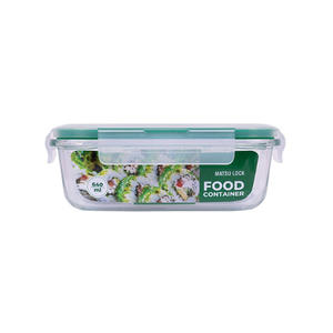 Low MOQ Matsu Rectangular <b>Glass</b> 2-Layer Flexible <b>Food</b> <b>Container</b> with Lid 370ml Microwave Safe Bulk Price - Product Image 3