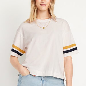 T-shirt pour femme personnalisé, style streetwear, coupe classique, écologique, été, col rond, appliques, respirant - Product Image 1