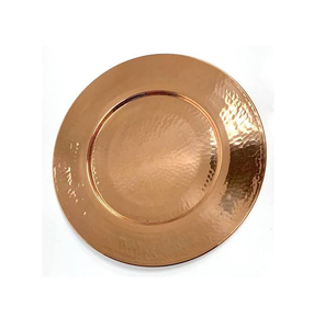 Copper Dinner Charger <b>Plate</b> Round Hammered Conner Wedding Charger <b>Plates</b> for Events 13 Inch Party Dinnerware Dish - Product Image 4