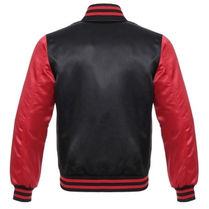 Chaquetas de béisbol unisex al por mayor de alta calidad, personalizadas, de dos colores, chaqueta de béisbol lisa al por mayor - Product Image 2